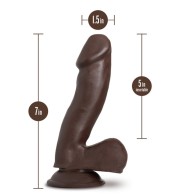 Dildo Posable de Densidad Dual Au Naturel Troy 6 Pulgadas Marrón