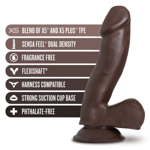 Au Naturel Troy 6 in. Posable Dual Density Dildo Brown