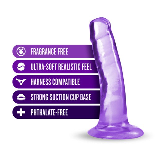 B Yours Plus Hard n' Happy Dildo 5 in. Purple - Realistic G-Spot Stimulation