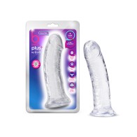 B Yours Plus Roar n Ride Clear Dildo 8 in - Sleek and Sensual