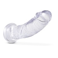 B Yours Plus Roar n Ride Clear Dildo 8 in - Sleek and Sensual