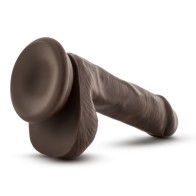 Dildo Realista de 6 in. con Bolas Dr. Skin Plus Marrón