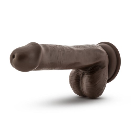 Dildo Realista de 6 in. con Bolas Dr. Skin Plus Marrón