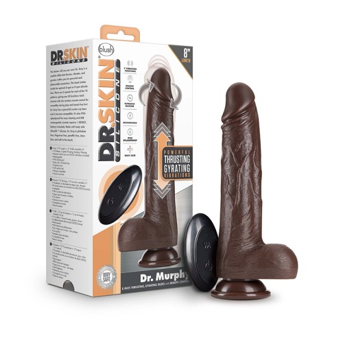 Dildo Thrusting de 8 Pulgadas con Bolas Dr. Murphy Marrón