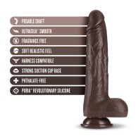 Dr. Skin Dr. Murphy 8 in. Thrusting Dildo with Balls Brown