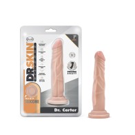 Dildo Realista de Silicona Dr. Carter de 7 in. Posable Beige