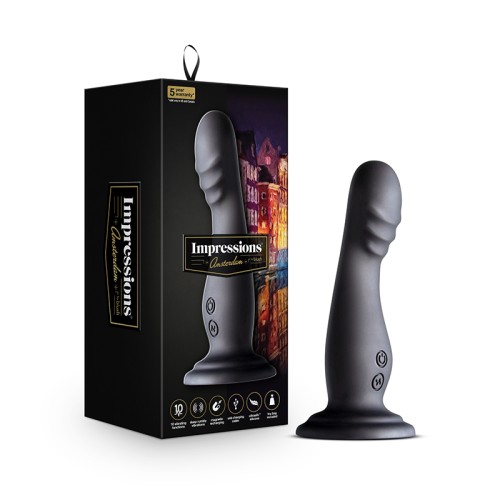 Dildo Vibrador de Silicona Impressions Amsterdam - Negro