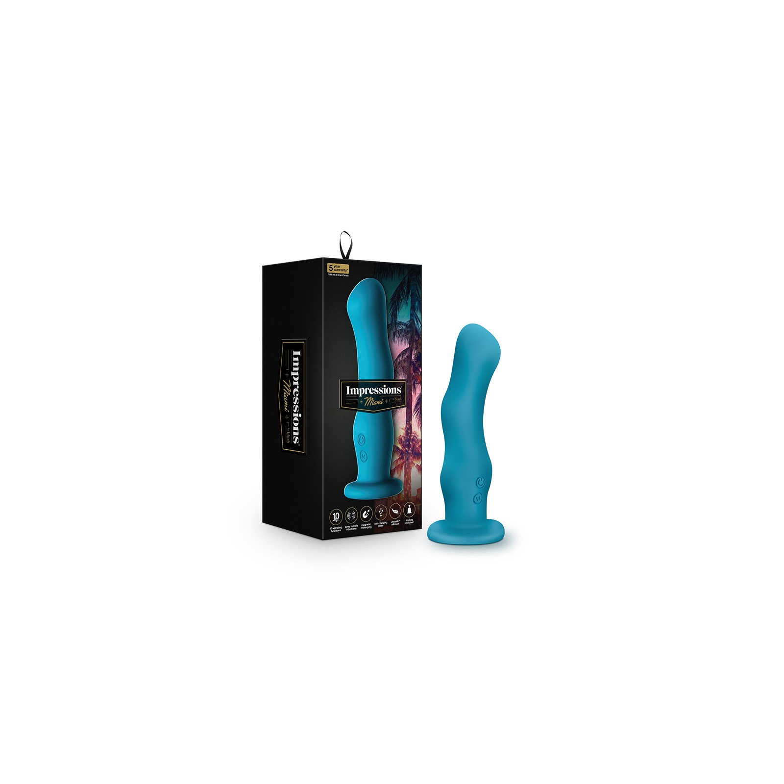 Impressions Miami Rechargeable Vibrating Dildo