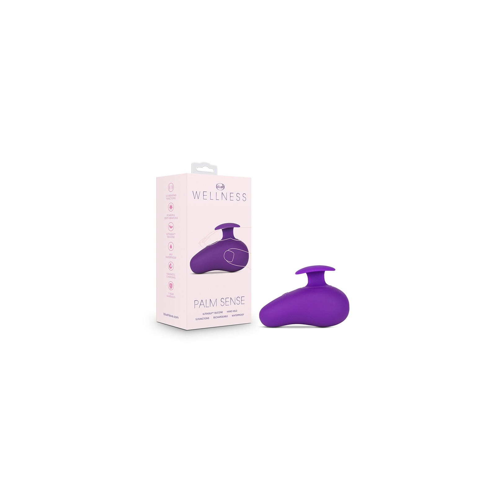 Wellness Palm Sense Rechargeable Silicone Vibrator - Powerful Massaging Fun