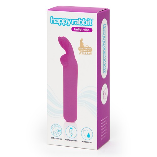 Happy Rabbit Rechargeable Bullet Vibrator with Ears in Purple