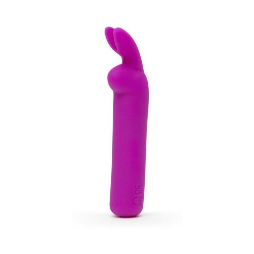 Vibrador Bullet Recargable Happy Rabbit con Orejas en Morado