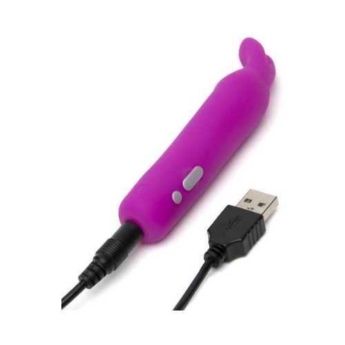 Vibrador Bullet Recargable Happy Rabbit con Orejas en Morado