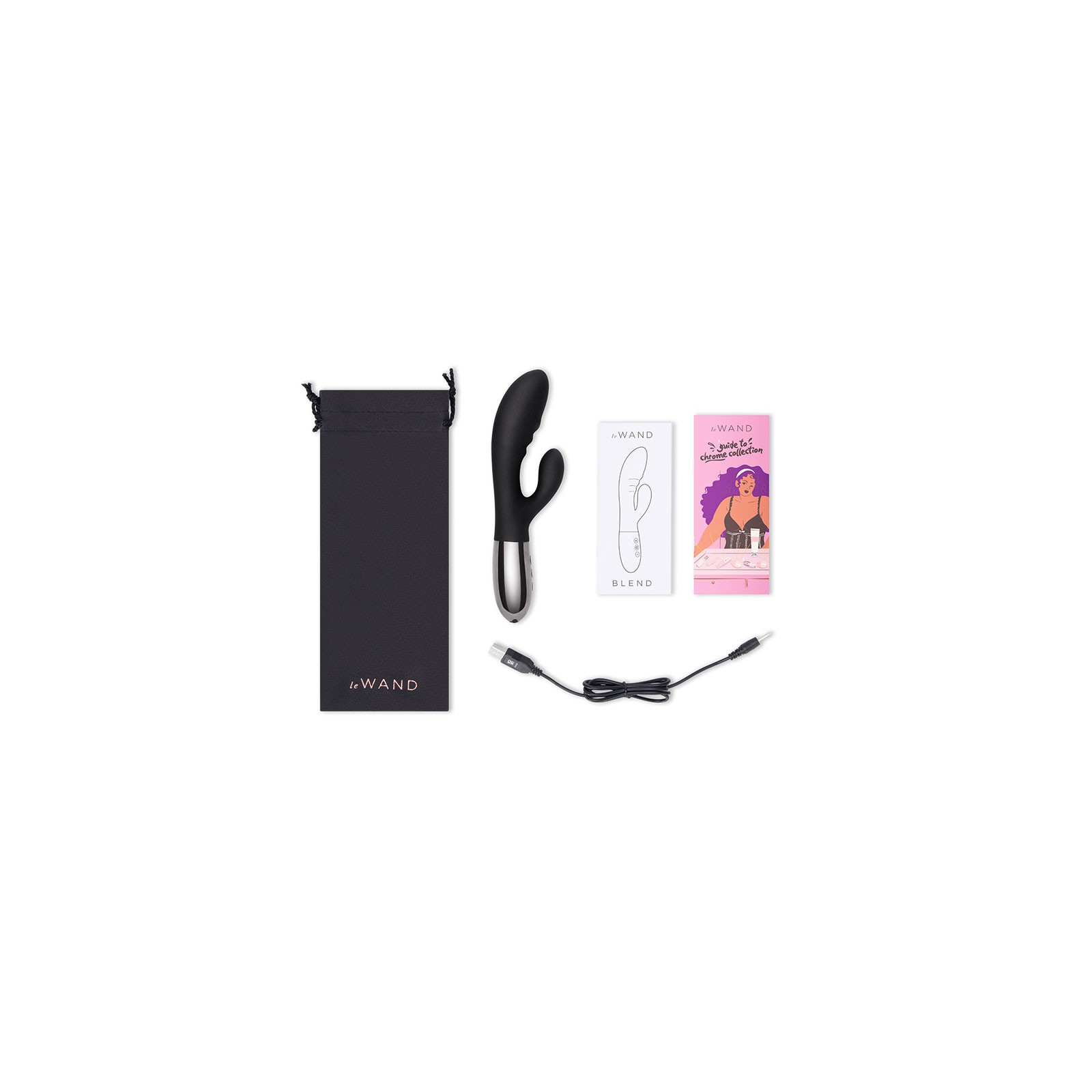 Le Wand Blend Rechargeable Rabbit Vibrator Black - Ultimate Pleasure