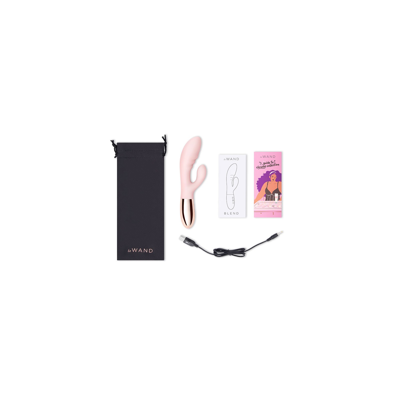 Le Wand Blend Double-Motor Silicone Rabbit Vibrator Rose Gold