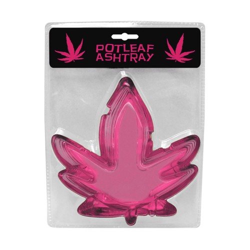 Colorful Pot Leaf Pink Ashtray