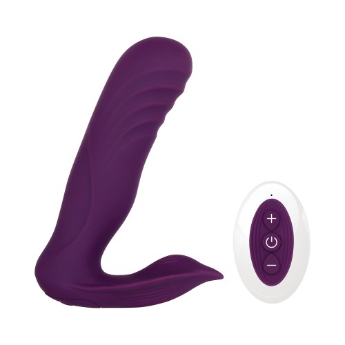 Gender X Velvet Hammer Rechargeable Remote-Controlled Thumping Thrusting Dual Stimulator Purple