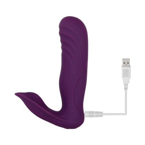 Gender X Velvet Hammer Rechargeable Remote-Controlled Thumping Thrusting Dual Stimulator Purple