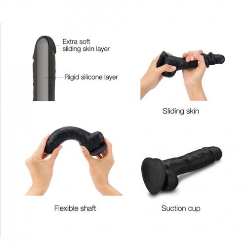 Dildo XL de Silicona Dual-Density Sliding Skin