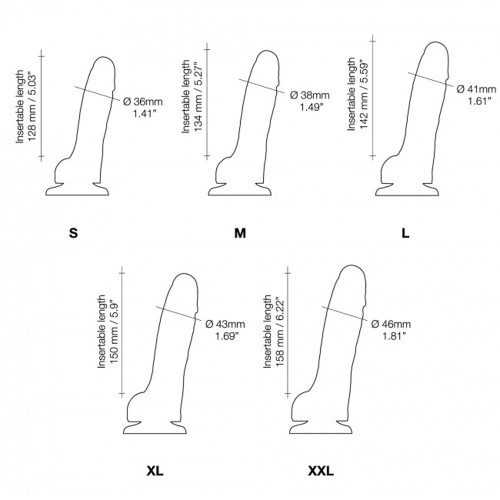 Strap-On-Me Dildo Realista de Piel Deslizante de Densidad Dual