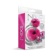 Nixie Metal Butt Plug & Furry Handcuff Set - Playful Bondage Accessory