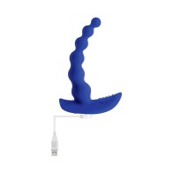 Gender X Beaded Pleasure Vibrator Remote-Controlled Blue