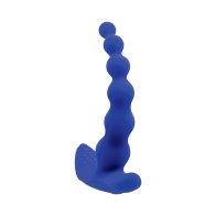 Gender X Beaded Pleasure Vibrator Remote-Controlled Blue