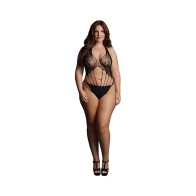 Le Desir Strappy Lace Teddy Black For Plus Size