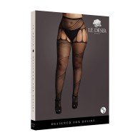 Le Desir Queen Size Crotchless Fishnet Pantyhose