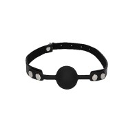 Ouch! Black & White Silicone Ball Gag