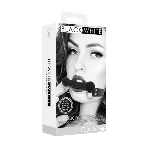 Gag de Silicona Ouch! Blanco y Negro