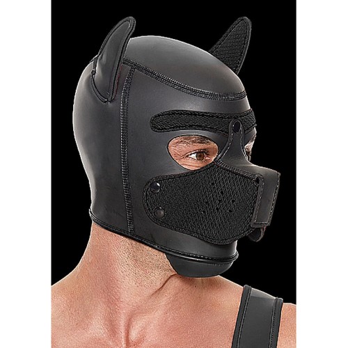 Ouch Puppy Play Neoprene Puppy Hood Black