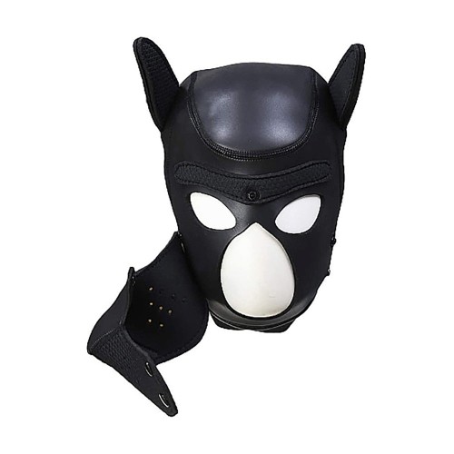 Ouch Puppy Play Neoprene Puppy Hood Black