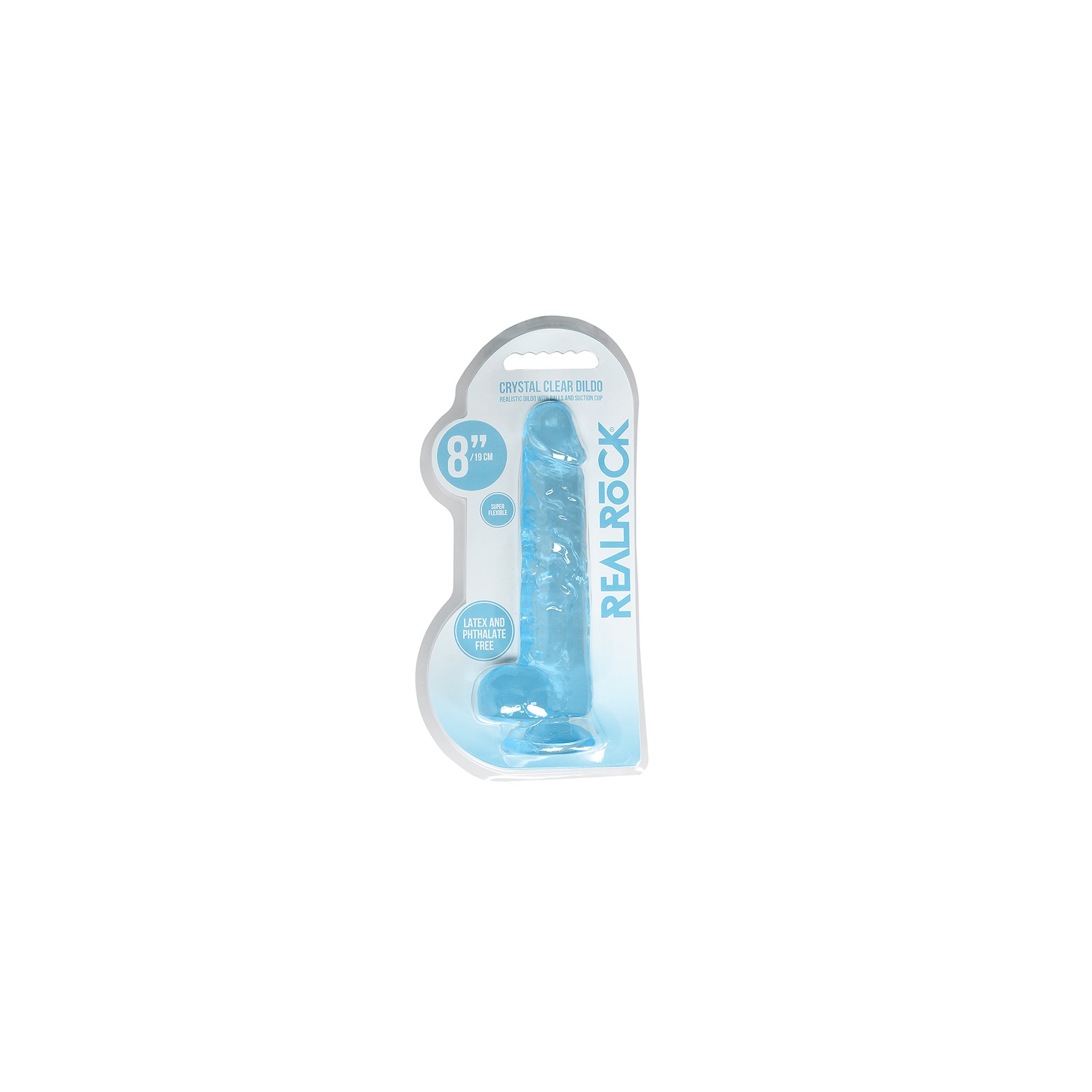 RealRock Crystal Clear Realistic Dildo with Balls and Suction Cup