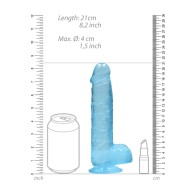 RealRock Crystal Clear Realistic Dildo with Balls and Suction Cup