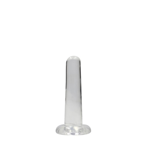 RealRock Crystal Clear Non-Realistic 5 in Dildo with Suction Cup