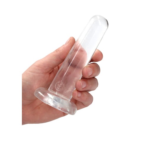 RealRock Crystal Clear Non-Realistic 5 in Dildo with Suction Cup