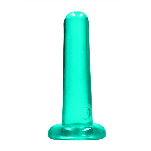 RealRock Crystal Clear Dildo 5 Inch with Suction Cup in Turquoise