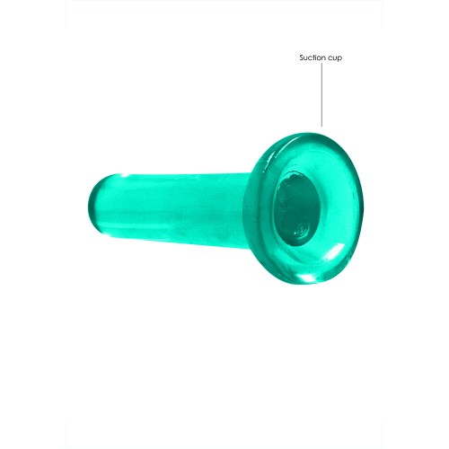 RealRock Crystal Clear Dildo 5 Inch with Suction Cup in Turquoise