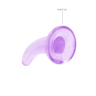 RealRock Crystal Clear 5 in. Dildo Purple