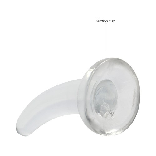 Dildo Curvado Transparente RealRock con Ventosa