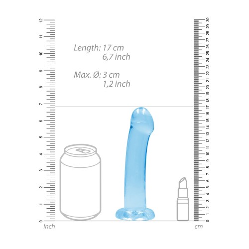 Dildo Transparente RealRock de 7 Pulgadas con Ventosa