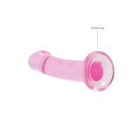 RealRock Dildo Transparente con Ventosa de 7 in. Rosa