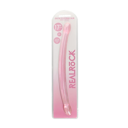 Dildo Doble Crystal Clear de 17 in. - Placer Superior