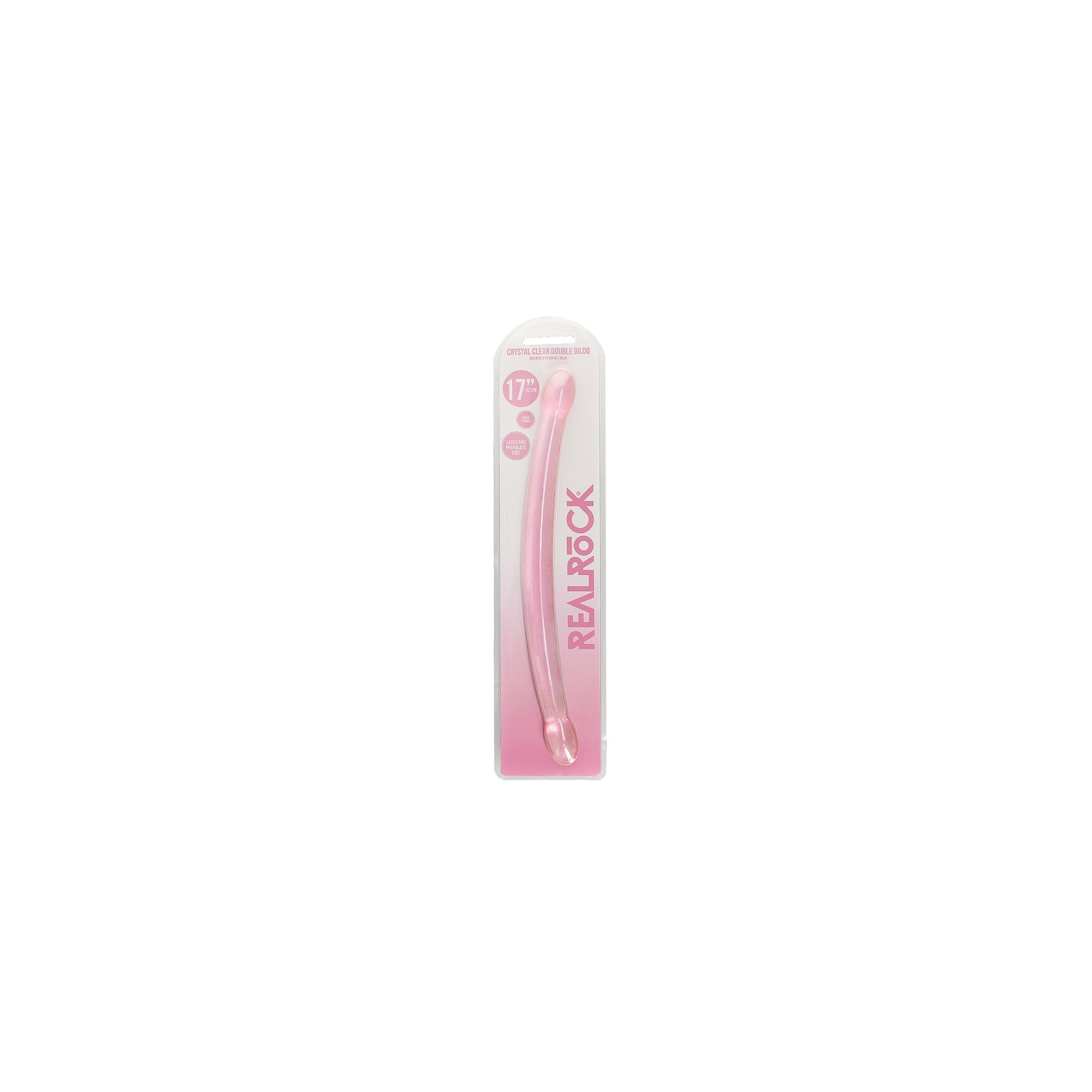 RealRock Crystal Clear 17 in. Double Dildo - Ultimate Pleasure