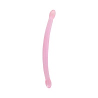 Dildo Doble Crystal Clear de 17 in. - Placer Superior