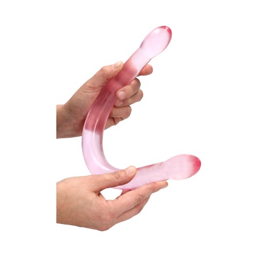 Dildo Doble Crystal Clear de 17 in. - Placer Superior