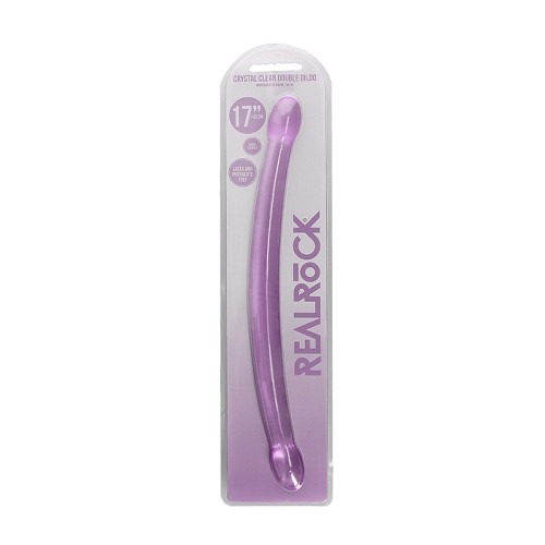 RealRock 17 in. Crystal Clear Double Dildo - Unmatched Pleasure Experience