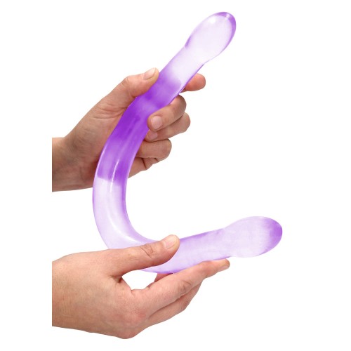 Dildo Doble Cristal Claro de 17 in. de RealRock - Experiencia de Placer Inigualable