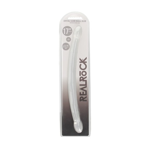 RealRock Crystal Clear 17 in. Double Dildo