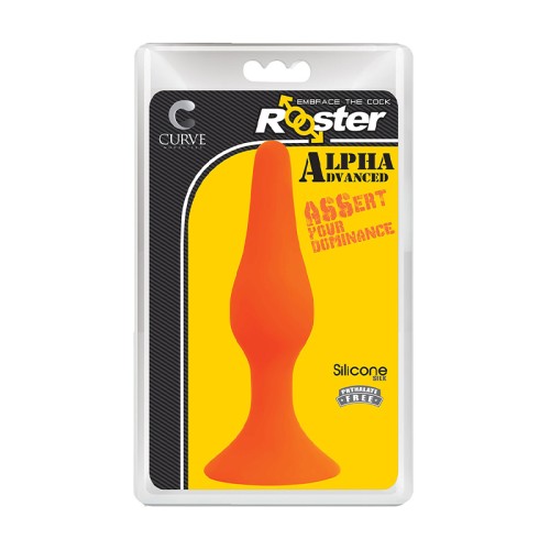 Plug Anal Silicon Rooster Alpha Advanced Con Succión Naranja